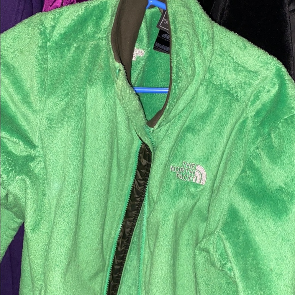 Green North Face soft jacket